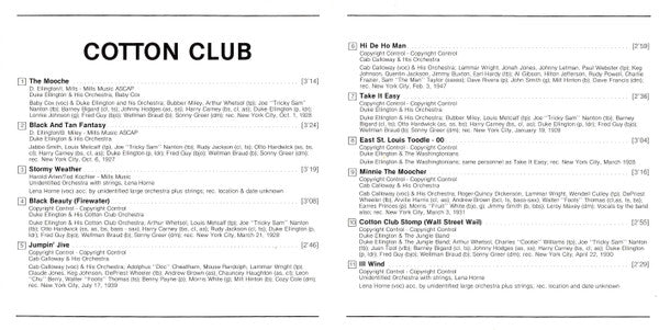 Duke Ellington, Lena Horne, Cab Calloway - Cotton Club Days (CD, Comp) (Near Mint (NM or M-)) - Image 4