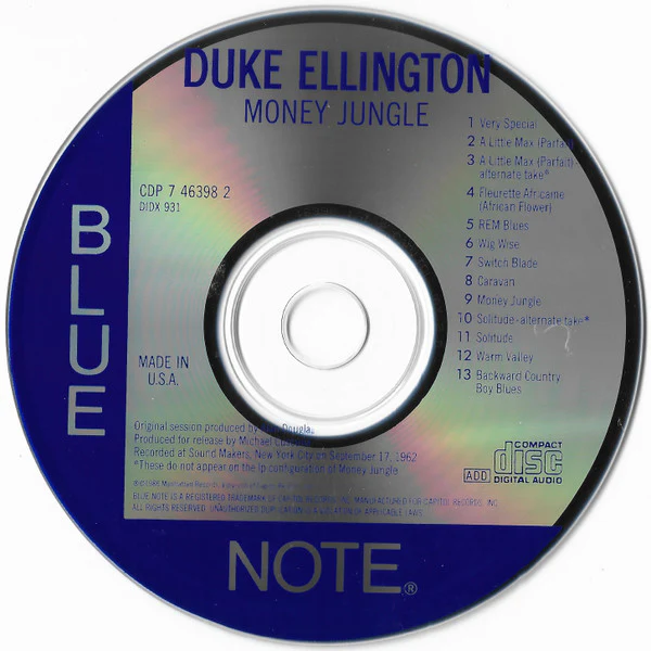 Duke Ellington - Money Jungle (CD, Album, RE) (Very Good Plus (VG+)) - Image 3