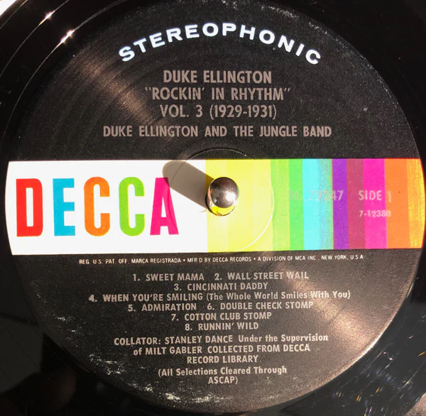 Duke Ellington & The Jungle Band  - Duke Ellington "Rockin' In Rhythm" Vol. 3 (1929-1931) (LP, Comp) (Very Good Plus (VG+)) - Image 3