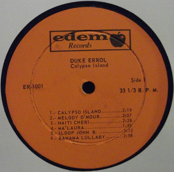 Duke Errol - Calypso Island (LP, Album) (Good Plus (G+)) - Image 4