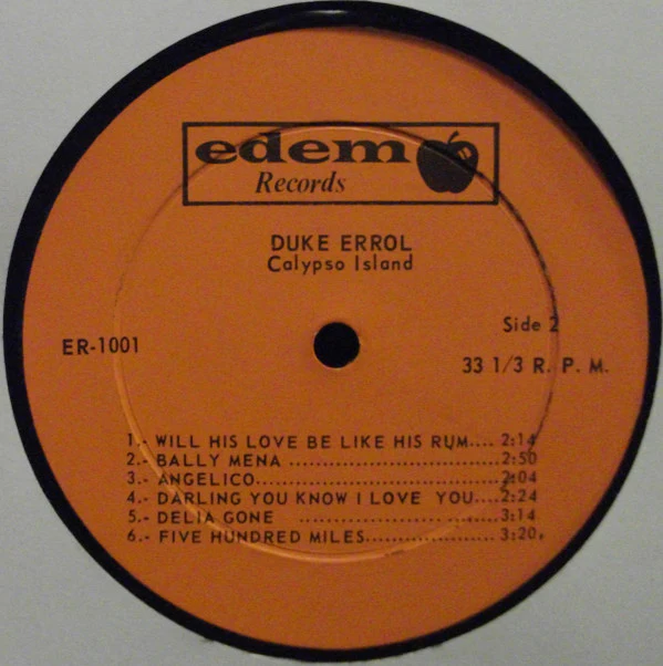 Duke Errol - Calypso Island (LP, Album) (Good Plus (G+)) - Image 5
