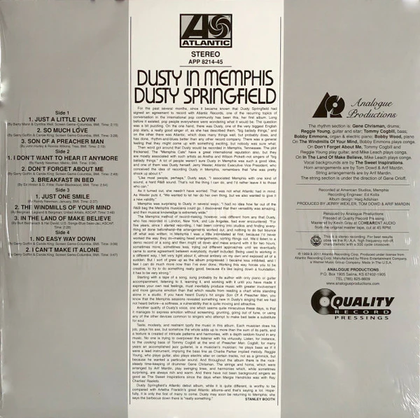 Dusty Springfield - Dusty In Memphis (2xLP, Album, Ltd, RE, RM, 200) (Mint (M)) NEW & SEALED - Image 2