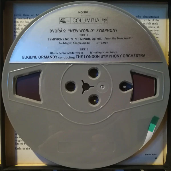 Dvořák* - Eugene Ormandy conducting The London Symphony Orchestra* - "New World" Symphony (Reel, 4tr Stereo, 7" Reel, Album) (Very Good Plus (VG+))