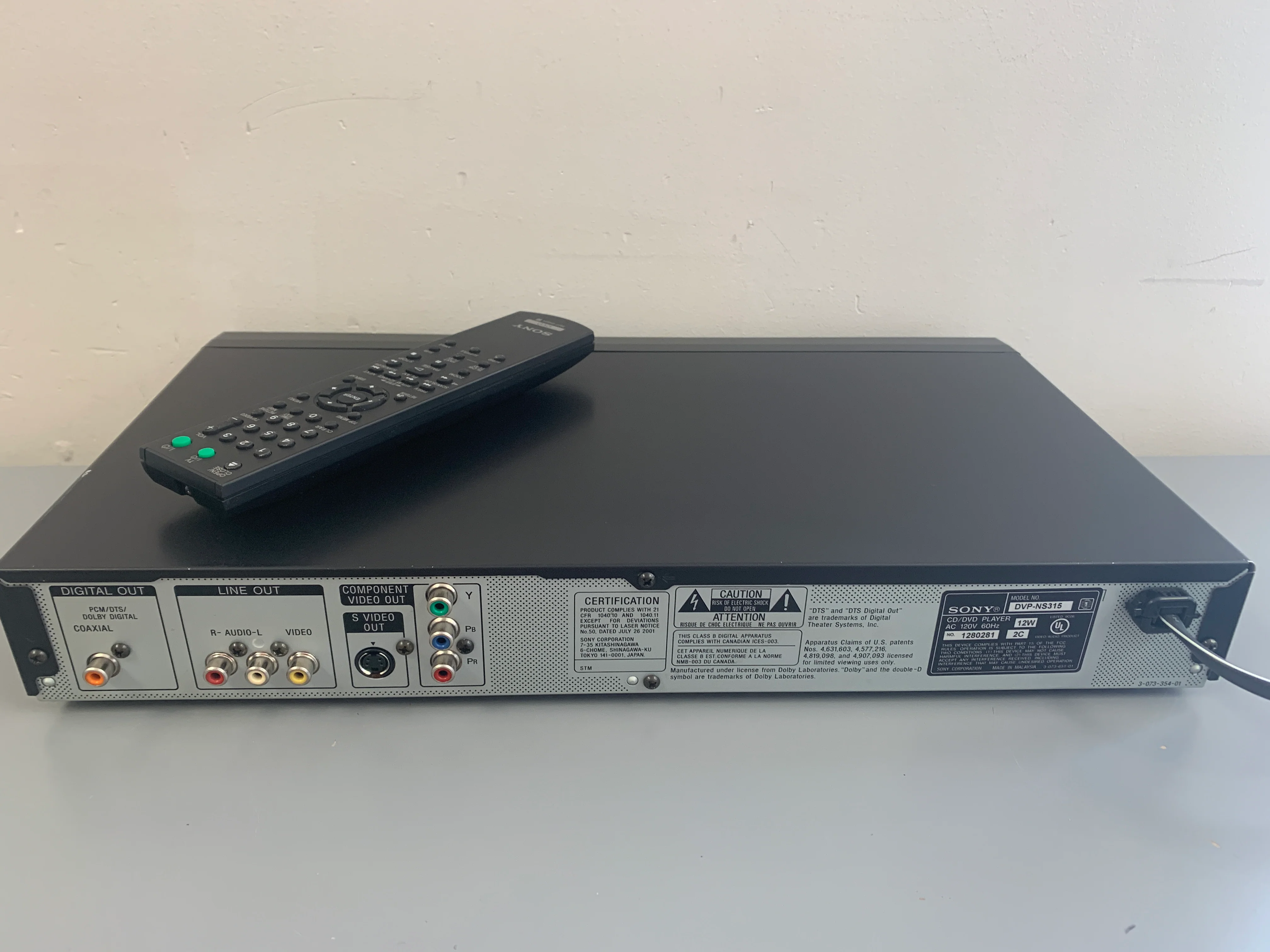 Sony DVP-NS315 CD/DVD Player * Remote - Image 8