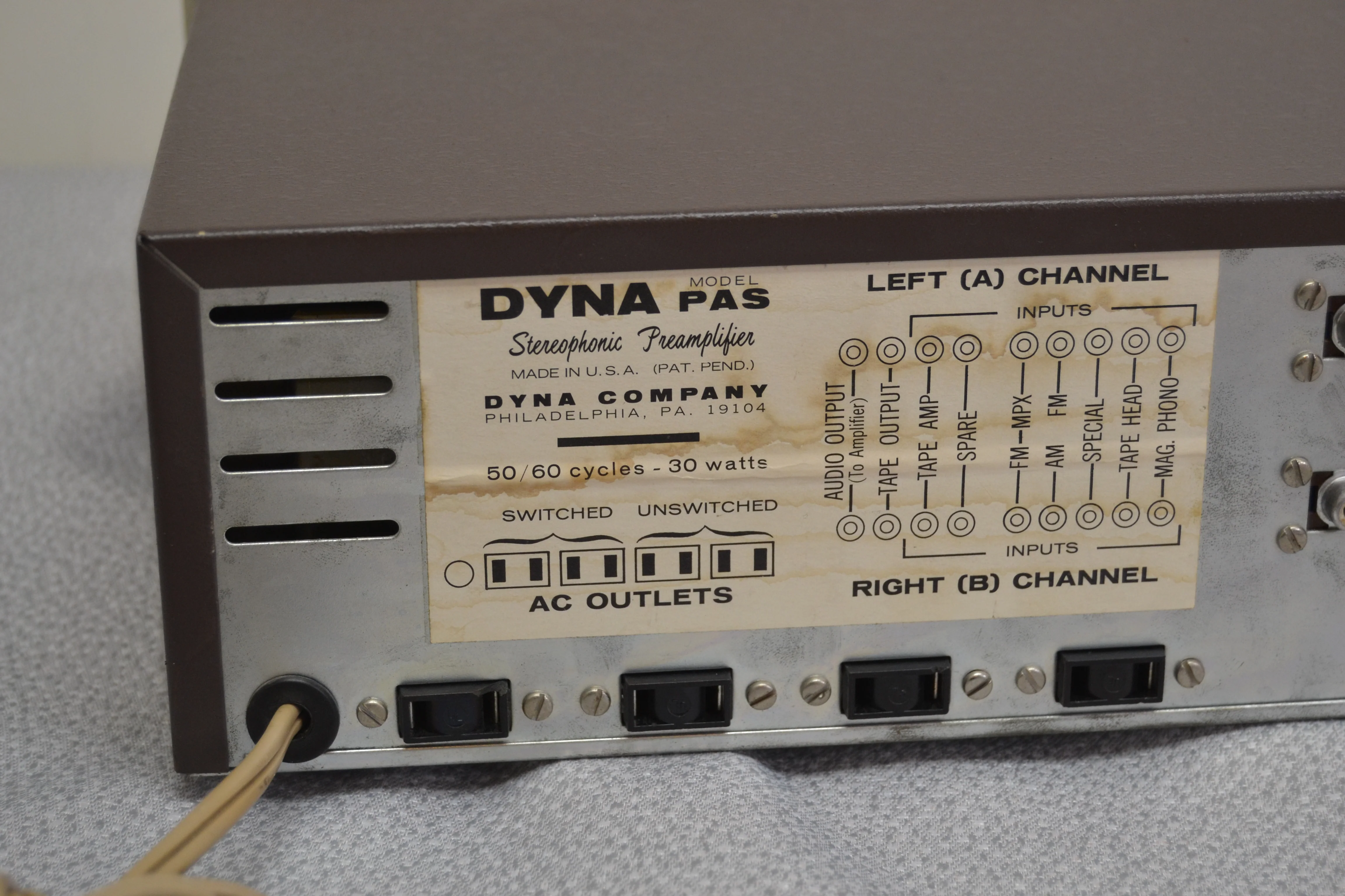 Dynaco Dyna PAS Stereo Tube Preamplifier * New Caps * Manual - Image 12