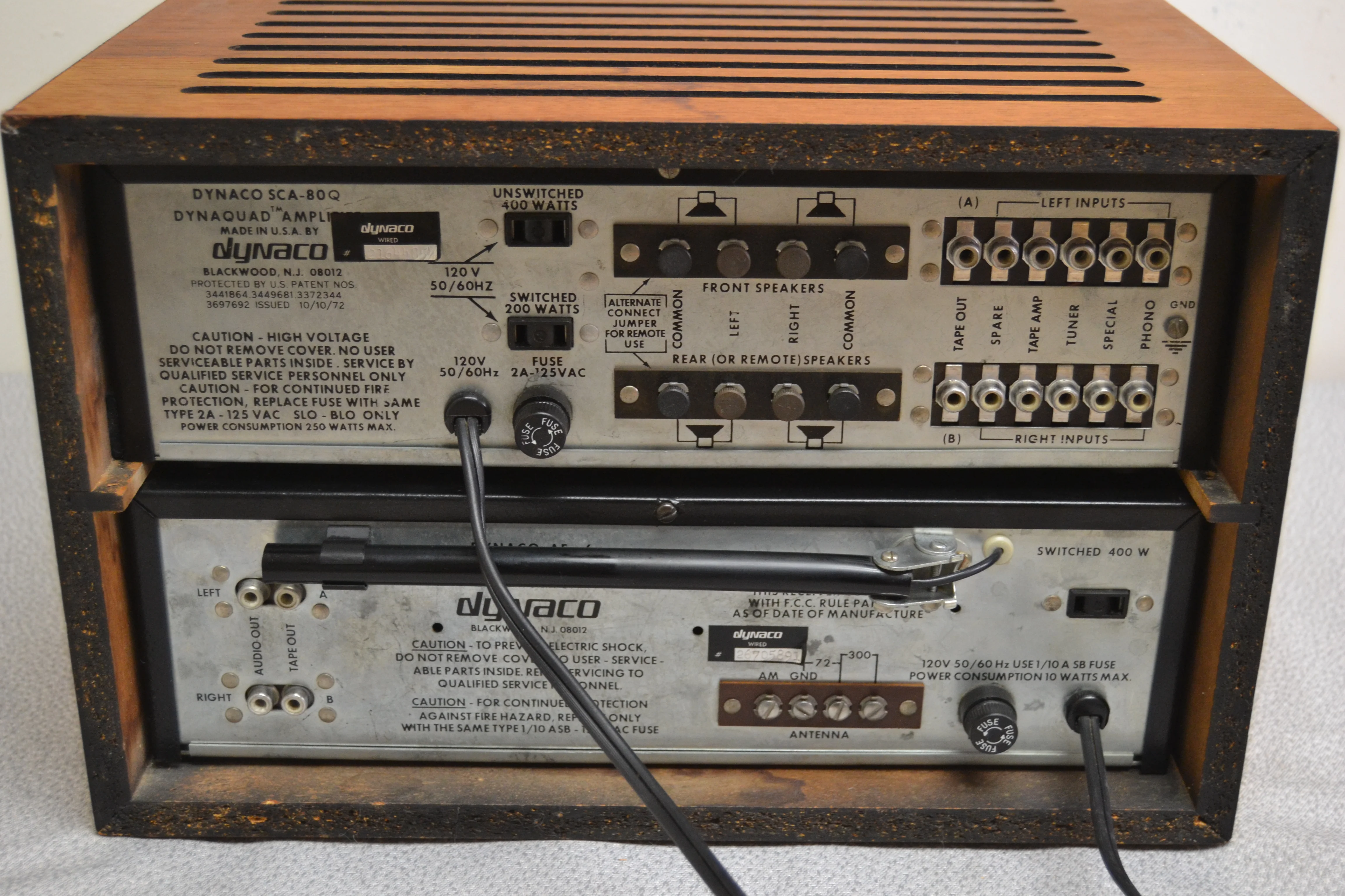 Dynaco Set // Sca 80Q Integrated Amplifier / AF6 Stereo Tuner * Original Wood Case - Image 7