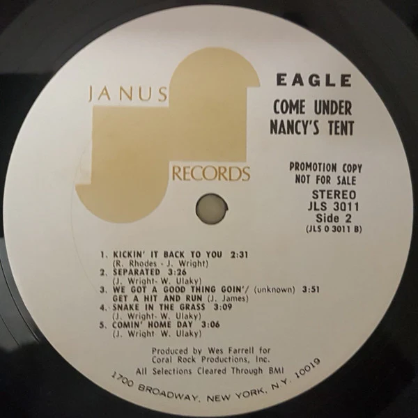 Eagle - Come Under Nancy's Tent (LP, Album, Promo) (Very Good Plus (VG+)) - Image 2