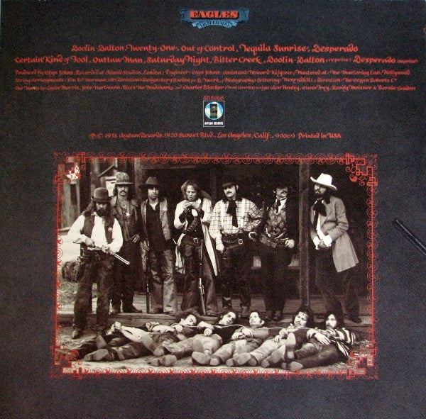 Eagles - Desperado (LP, Album, Mon) (Very Good (VG)) - Image 2