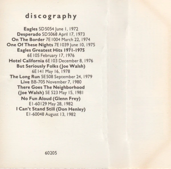 Eagles - Eagles Greatest Hits Volume 2 (Cass, Comp, SR,) (Very Good Plus (VG+)) - Image 4