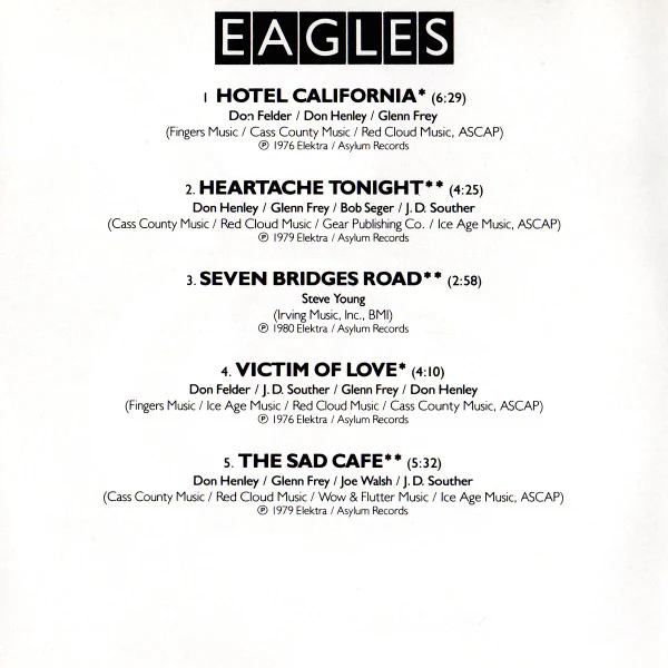 Eagles - Eagles Greatest Hits Volume 2 (CD, Comp, RE) (Near Mint (NM or M-)) - Image 4