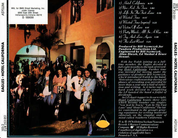 Eagles - Hotel California (CD, Album, Club, RE, SRC) (Very Good Plus (VG+)) - Image 2