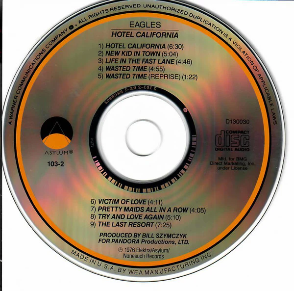 Eagles - Hotel California (CD, Album, Club, RE, SRC) (Very Good Plus (VG+)) - Image 3