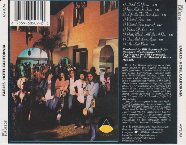 Eagles - Hotel California (CD, Album, RE, SRC) (Near Mint (NM or M-)) - Image 2