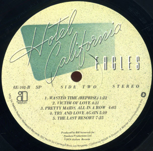 Eagles - Hotel California (LP, Album, RE, SP ) (Very Good Plus (VG+)) - Image 4