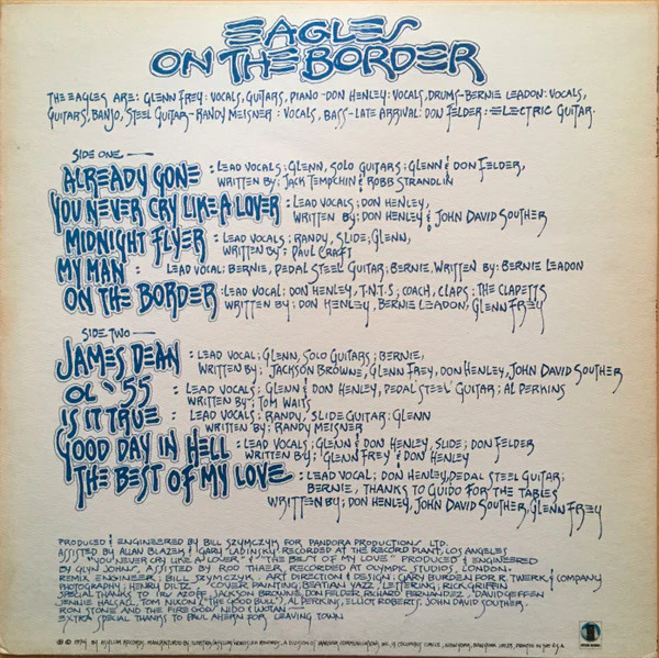 Eagles - On The Border (LP, Album, San) (Very Good Plus (VG+)) - Image 4