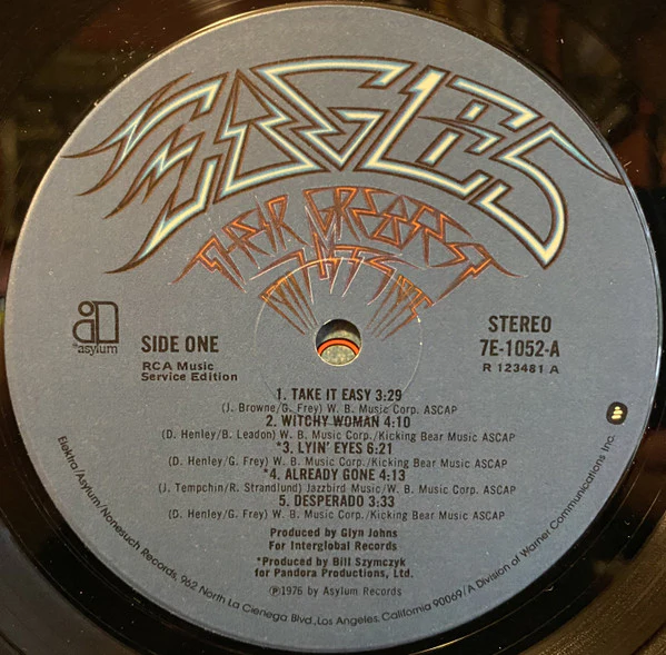 Eagles - Their Greatest Hits 1971-1975 (LP, Comp, Club, Ind) (Very Good (VG)) - Image 3