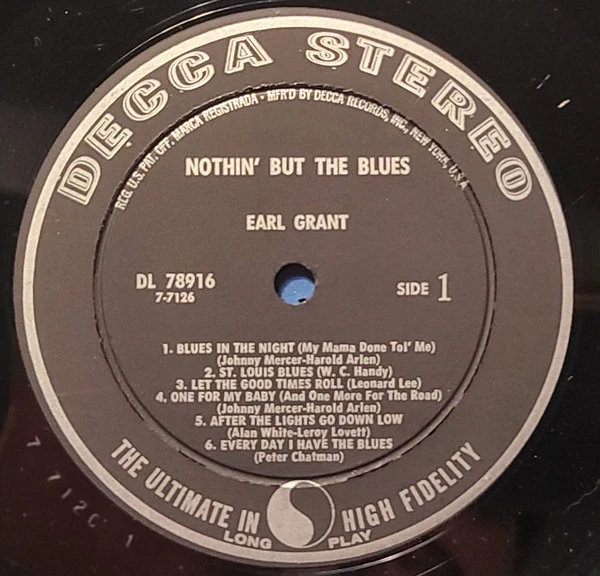 Earl Grant - Nothin' But The Blues (LP, Album) (Very Good Plus (VG+)) - Image 3