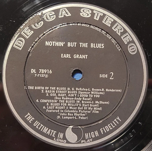 Earl Grant - Nothin' But The Blues (LP, Album) (Very Good Plus (VG+)) - Image 4