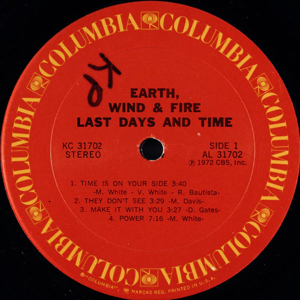 Earth, Wind & Fire - Last Days And Time (LP, Album, Pit) (Near Mint (NM or M-)) - Image 3