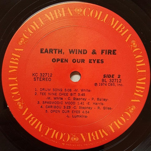 Earth, Wind & Fire - Open Our Eyes (LP, Album, Ter) (Very Good Plus (VG+)) - Image 4
