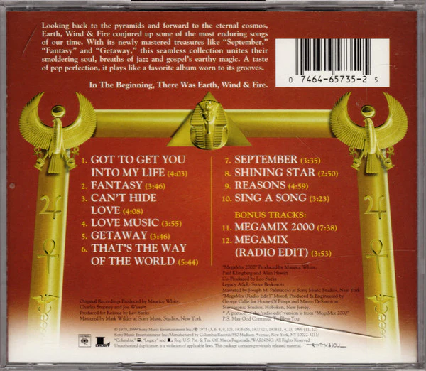 Earth, Wind & Fire - The Best Of Earth, Wind & Fire Vol. 1 (CD, Comp, Enh, RE) (Very Good Plus (VG+)) - Image 2