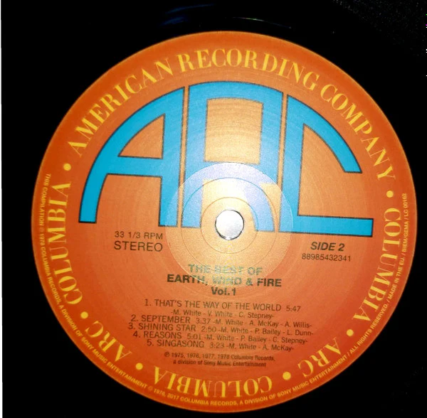 Earth, Wind & Fire - The Best Of Earth, Wind & Fire Vol. 1 (LP, Comp) (Near Mint (NM or M-)) - Image 4