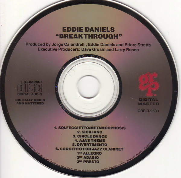 Eddie Daniels With Philharmonia Orchestra - Breakthrough (CD, Album) (Very Good Plus (VG+)) - Image 2