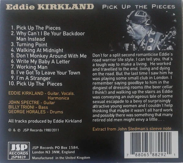 Eddie Kirkland - Pick Up The Pieces (CD, Album, RE) (Very Good Plus (VG+)) - Image 3