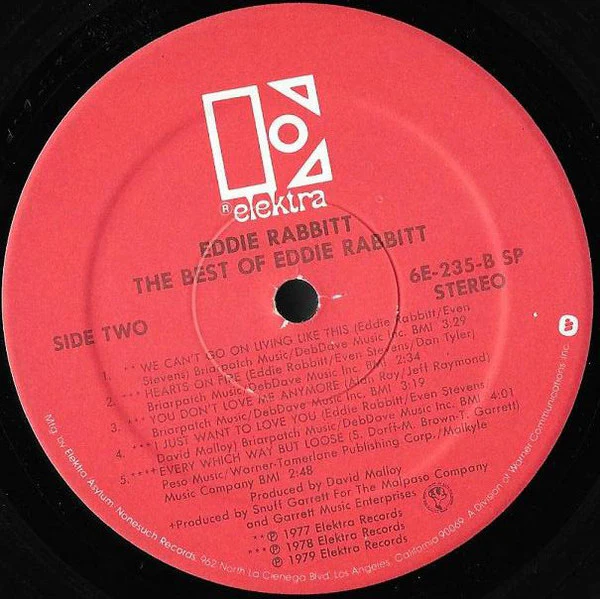 Eddie Rabbitt - The Best Of Eddie Rabbitt (LP, Comp, SP ) (Near Mint (NM or M-)) - Image 4
