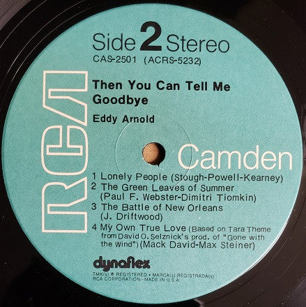 Eddy Arnold - Then You Can Tell Me Goodbye (LP, Album, Comp, RM, Ind) (Very Good Plus (VG+)) - Image 4