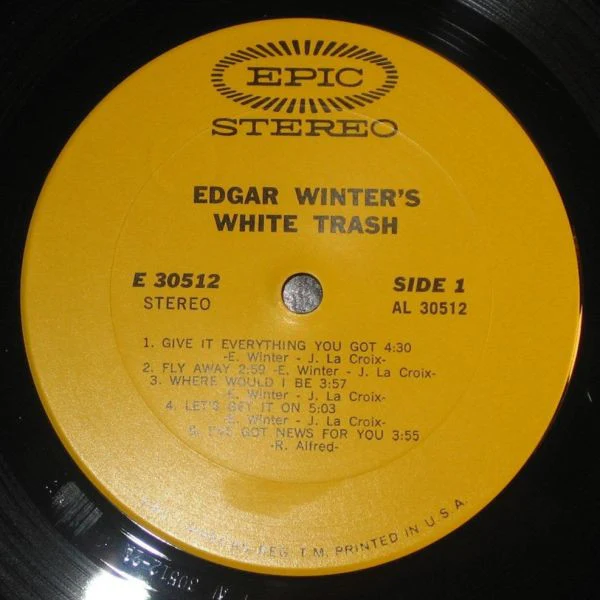 Edgar Winter's White Trash - Edgar Winter's White Trash (LP, Album, Yel) (Near Mint (NM or M-)) - Image 2