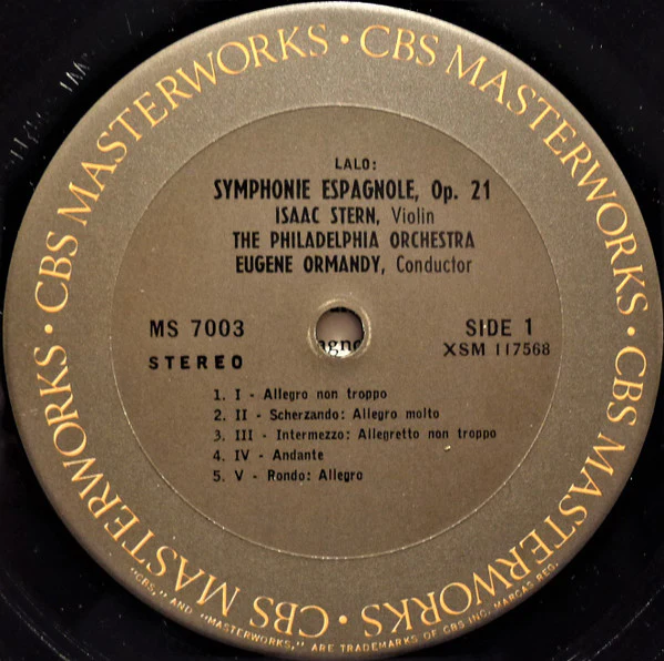 Édouard Lalo / Max Bruch - Isaac Stern, Eugene Ormandy, The Philadelphia Orchestra - Symphonie Espagnole / Violin Concerto No. 1 (LP, Album, RE) (Near Mint (NM or M-)) - Image 3