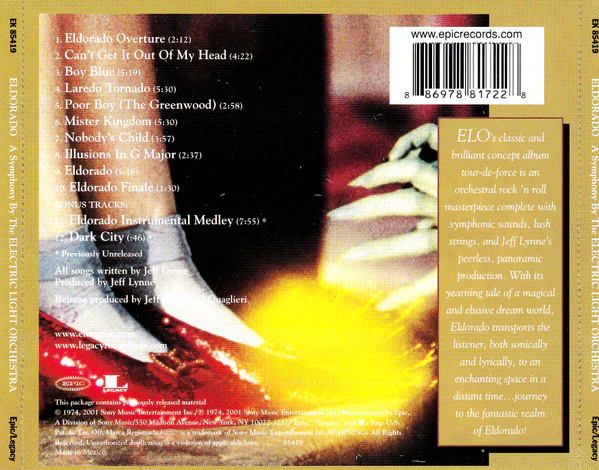 Electric Light Orchestra - Eldorado (A Symphony By The Electric Light Orchestra) (CD, Album, RE, RM, RP) (Very Good Plus (VG+)) - Image 2