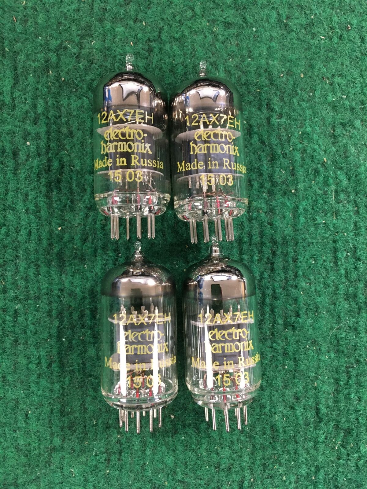 Electro-Harmonix * 12AX7 Tubes * Quad * Tested 120/130 130/130 130/125 118/125 - Image 2