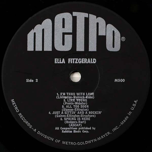 Ella Fitzgerald - Ella Fitzgerald (LP, Comp, Mono, MGM) (Very Good Plus (VG+)) - Image 4