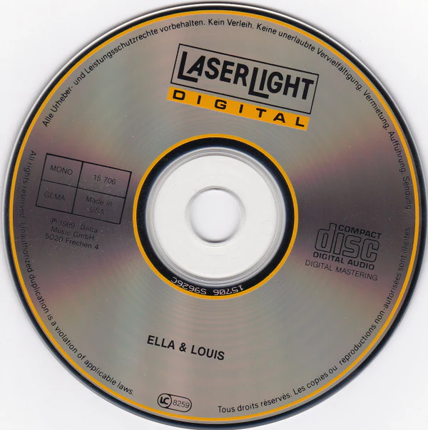 Ella Fitzgerald & Louis Armstrong - Together! (CD, Comp, Mono) (Near Mint (NM or M-)) - Image 3