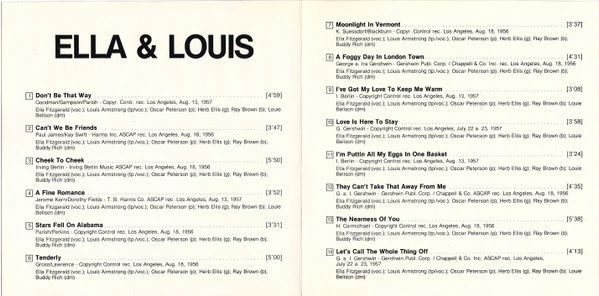 Ella Fitzgerald & Louis Armstrong - Together! (CD, Comp, Mono) (Near Mint (NM or M-)) - Image 5