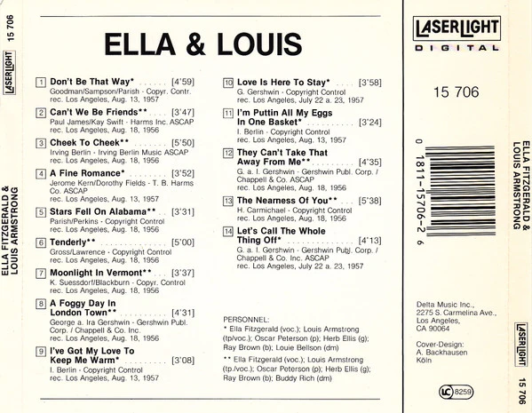 Ella* & Louis* - Together! (CD, Comp, Mono) (Near Mint (NM or M-)) - Image 2