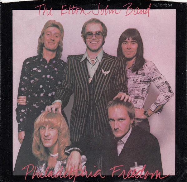 Elton John Band - Philadelphia Freedom (7", Single, Glo) (Very Good Plus (VG+))