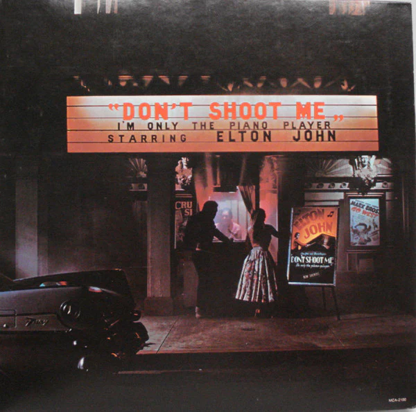 Elton John - Don't Shoot Me I'm Only The Piano Player (LP, Album, Club, Bla) (Good Plus (G+))