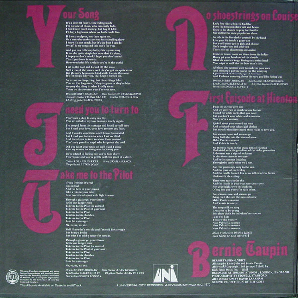 Elton John - Elton John (LP, Album, Gat) (Very Good Plus (VG+)) - Image 2