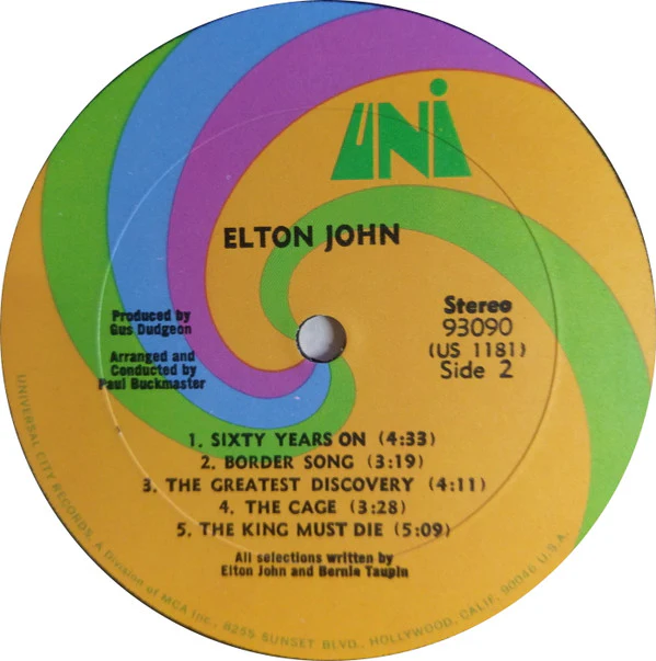 Elton John - Elton John (LP, Album, RE, Gat) (Very Good Plus (VG+)) - Image 4