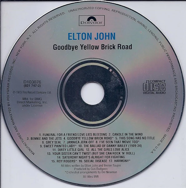 Elton John - Goodbye Yellow Brick Road (CD, Album, Club) (Very Good Plus (VG+)) - Image 3