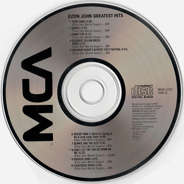 Elton John - Greatest Hits (CD, Comp, RE) (Very Good Plus (VG+)) - Image 3