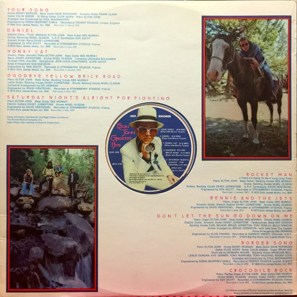Elton John - Greatest Hits (LP, Comp, Glo) (Near Mint (NM or M-)) - Image 5