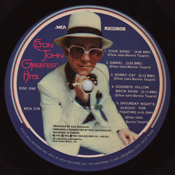 Elton John - Greatest Hits (LP, Comp, Pin) (Near Mint (NM or M-)) - Image 3