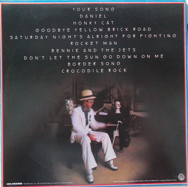 Elton John - Greatest Hits (LP, Comp, Pin) (Very Good Plus (VG+)) - Image 2
