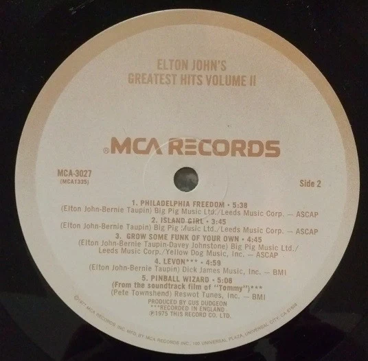 Elton John - Greatest Hits Volume II (LP, Comp, Glo) (Near Mint (NM or M-)) - Image 4