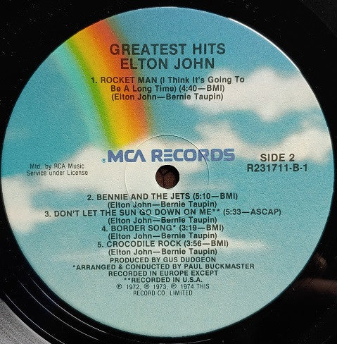 Elton John - Greatest Hits (Volumes One And Two) (2xLP, Comp, Club, Ind) (Very Good Plus (VG+)) - Image 4
