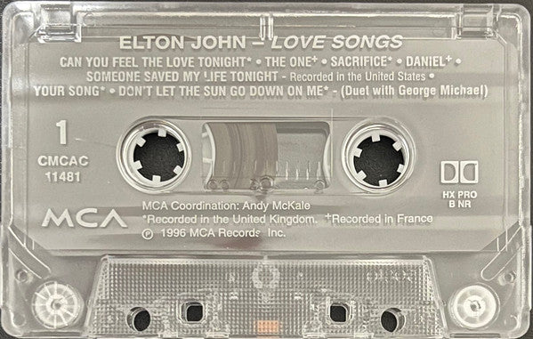 Elton John - Love Songs (Cass, Comp, Dol) (Near Mint (NM or M-)) - Image 3